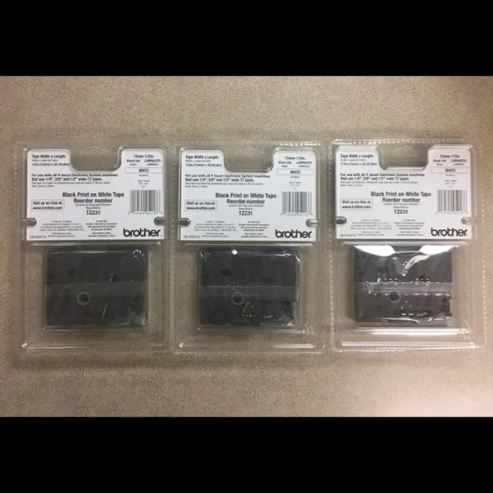 TZ Tape Brother P Touch 1/2' width Set of…